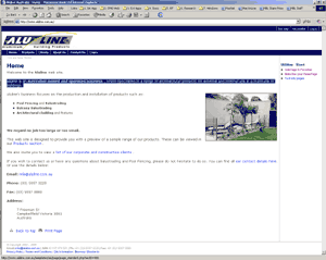 Aluline Website